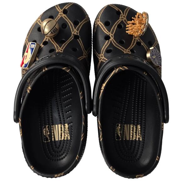 Crocs NBA All-Star Classic Clog Black Gold Men 6 Women 8 Basketball w/ Jibbitz main image 16